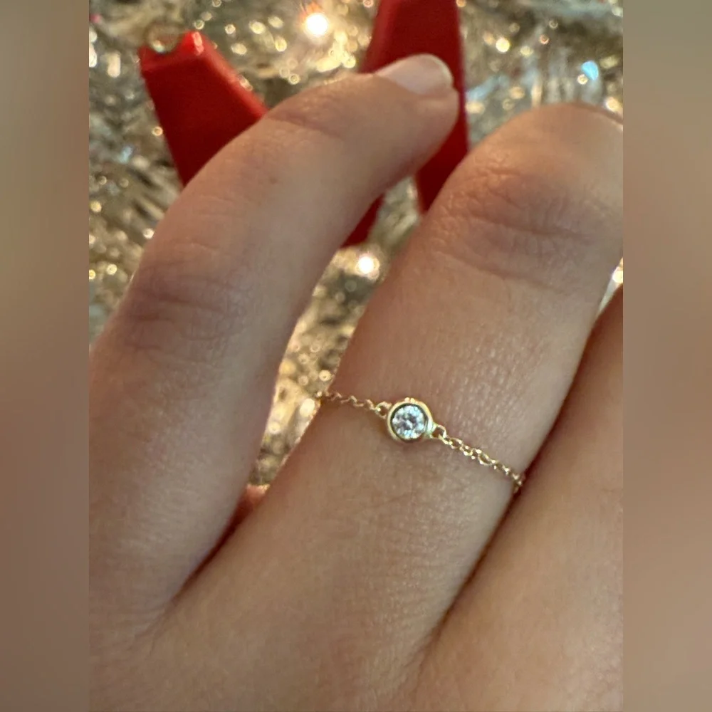 ✨NEW✨ Floating 💚 Emerald Ring 💎 14K Gold - Picture 6 of 7